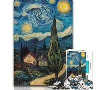 Puzzles for Adults Mountain Painting by Night sky Jigsaws Puzzles 1000 Pieces for Teenagers Gifts,Train Your Brain And Hands Birthday Present, Gifts 50x75cm