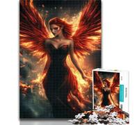 Puzzles for Adults Mysterious Phoenix Girl Jigsaws 1000 Pieces for Teenagers,Toys Educational Games Stress Relieving Wall Decoration 50x75cm
