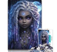 Puzzles for Adults Mystical Spirit Girl Adult Jigsaws 1000 Pieces Difficult,Toys Educational Games Stress Relieving Artists Collection, Fine Art 50x75cm