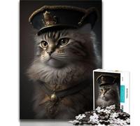Puzzles for Adults Napoleon Dress Cat 1000 Piece Jigsaw Puzzles for Teenagers,Educational Games Home Decoration Deal As Gifts for The Whole Family (38x26cm)