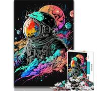 Puzzles for Adults Neon Astronaut 1000 Piece Jigsaw Puzzles for Adults,Family Game Birthday Gifts.Challenge High Difficulty (26x38cm)