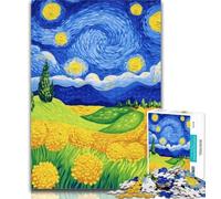 Puzzles for Adults Night Sky Fields 1000 Piece Jigsaw Puzzles for Adults Gifts,Challenging Game And Family Play Secret Santa Gifts 50x75cm