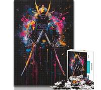 Puzzles for Adults Ninja Samurai Oil Painting Jigsaws Puzzles 1000 Pieces for Teenagers Gifts,Family Games Christmas Birthday Gifts 26x38cm