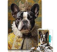 Puzzles for Adults Pirate Captain French Bulldog 1000 Piece Jigsaw Puzzles for Teenagers,Classic Educational Games Beautiful Decoration 50x75cm