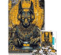 Puzzles for Adults Pop-art Anubis Jigsaw Puzzles for Adults 1000 Piece,Fun Activity for Home, Rainy Days Toys, Birthday Gifts 50x75cm
