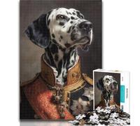 Puzzles for Adults Portrait of A Regal Dog Dressed 1000 Pieces Jigsaw Puzzle for Adults& Teens,Fully Interlocking & Randomly Shaped Pieces 50x75cm