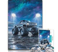 Puzzles for Adults Psychedelic Monster Truck Adult Jigsaws 1000 Pieces Difficult,Challenging Game for The Whole for Women, Gifts for Men 26x38cm