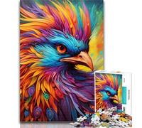 Puzzles for Adults Psychedelic Phoenix Bird Jigsaws 1000 Pieces for Teenagers,Toys Educational Games Stress Relieving Wall Decoration 26x38cm