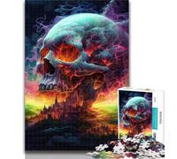 Puzzles for Adults Psychedelic Skull Jigsaws 1000 Pieces for Teenagers,Decompressing Intellectual Educational Toy Great Gifts And Toys 50x75cm
