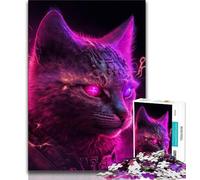 Puzzles for Adults Punk Human Cat Puzzles for Teenagers 1000 Pieces,Decompressing Intellectual Educational Toy Birthday Present, Gifts (38x26cm)