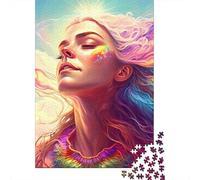 Puzzles for Adults Rainbow Spirit 500 Piece Jigsaw Puzzles Wood Puzzle for Adults And Age 18 Years Up Puzzle Fun Puzzles Games 500pcs (52x38cm)