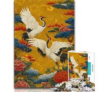 Puzzles for Adults Red-crowned Crane Jigsaw Puzzles for Teenagers 1000,for Educational Game Challenge Toy Unique Home Decor And Gifts 75x50cm