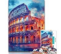 Puzzles for Adults Roman Colosseum at Sunset 1000 Pieces Jigsaw Puzzles For Teens And Adults,Learning Educational Toy for Is Ideal As A Gift for The Whole Family 26x38cm