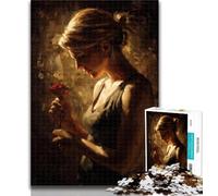 Puzzles for Adults Rose Girl Adult Jigsaw Puzzles 1000 Pieces,Family Game Stress Reliever Difficult Challenge Great Gifts And Toys 50x75cm