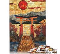 Puzzles for Adults Sacred Torri Path Mosaic 1000 Piece Jigsaw Puzzles Wood Puzzle for Adults And Age 18 Years Up Puzzle Fun Puzzles Games 1000pcs (75x50cm)