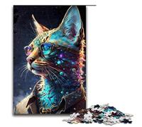 Puzzles for Adults Savannah Cat 1000 Piece Wooden Jigsaw for Kids Age 12 Years Up Home Decoration 1000 PCS