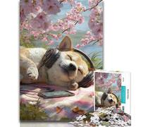 Puzzles for Adults Shiba Inu Dog 1000 Piece Jigsaw Puzzles for Teenagers Gifts,for Educational Game Challenge Toy Artists Collection, Fine Art 50x75cm