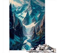 Puzzles for Adults Silent Ice and Snow Scene Difficult Challenging Puzzles 1000 Piece Cardboard Puzzle for Kids Boys Girls Family Game for Stress Relief Size (26 x 38 cm)