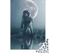 Puzzles for Adults Space Astronaut Alone 500 Piece Jigsaw Puzzles Wood Jigsaw for Adults And Age 18 Years Up Impossible Puzzle 500pcs (52x38cm)