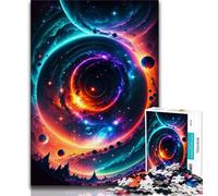 Puzzles for Adults Space Ring 1000 Piece Jigsaw Puzzles for Adults Gifts,with Matching Poster And Trivia Sheet for Age 14 (38x26cm)