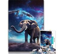 Puzzles for Adults Star Animal Elephant 1000 Pieces Jigsaw Puzzles for Adults And Teens,with Fully Interlocking Randomly Shaped Pieces for And 14 Years Old 50x75cm