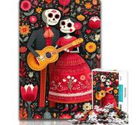 Puzzles for Adults Sugar Skull Woman Jigsaws 1000 Pieces for Adults,Toys Educational Games Stress Relieving Parent-child Interaction 50x75cm