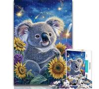 Puzzles for Adults Sunflower Koala Jigsaw Puzzles for Adults 1000 Pieces,Family Game Birthday Gifts.Challenge High Difficulty 26x38cm