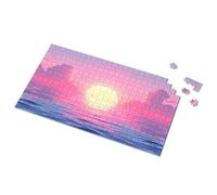 Puzzles For Adults Sunset Over The Ocean With Birds Flying Picture Puzzle Toddler Puzzles 4 Year Old Boy Gift(500PCS)