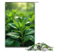 Puzzles for Adults Tea Garden Green 1000 Piece Wooden Jigsaw for Kids Age 12 Years Up Home Decoration 1000 PCS(38x26cm)