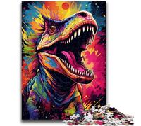 Puzzles for Adults Teens 1000 Pieces Angry Dinosaur Challenging Game And Family Play for Is Ideal As A Gift for The Whole Family 50x75cm