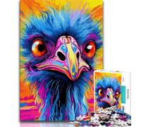 Puzzles for Adults Teens 1000 Pieces Animal Art Ostrich,Decompressing Intellectual Educational Toy Is Ideal As Gifts for The Whole Family 38x26cm