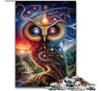 Puzzles for Adults Teens 1000 Pieces Animal Fantasy Owl, Game Toys Every Piece Is Unique - Challenging Family Fun Game for for Age 14 (Size 50x75cm)