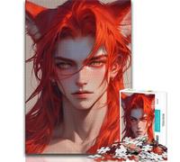 Puzzles for Adults Teens 1000 Pieces Animal Fox Man 1000 Piece Puzzle,Educational Stress Relief Toy Gifts for Friends And Family 38x26cm