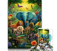 Puzzles for Adults Teens 1000 Pieces Animal World,Educational Stress Relief Toy for Is Ideal As A Gift for The Whole Family (75x50cm)