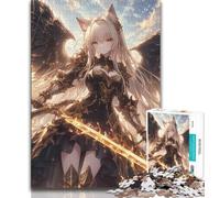 Puzzles for Adults Teens 1000 Pieces Anime Cat Girl,Family Game Stress Reliever Difficult Challenge Enhance Love between Couples (38x26cm)