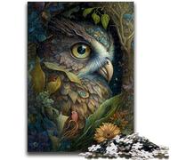 Puzzles for Adults Teens 1000 Pieces Art Owl Face 1000 Pieces for Adults,Educational Stress Relief Toy Gifts for Friends And Family (26x38cm)