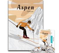 Puzzles for Adults Teens 1000 Pieces Aspen Colorado Travel,Toys Educational Games Stress Relieving Artists Collection,Fine Art (38x26cm)