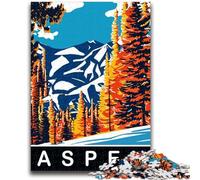 Puzzles for Adults Teens 1000 Pieces Aspen in Orange And Blue Teenager Jigsaw,Challenging Game for Is Ideal As A Gift for The Whole Family (26x38cm)