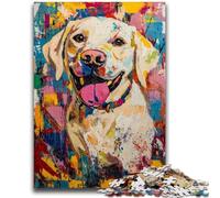 Puzzles for Adults Teens 1000 Pieces Basquiat-style Labrador Puzzles for Adults,Challenging Game for Is Ideal As A Gift for The Whole Family (38x26cm)