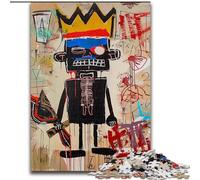 Puzzles for Adults Teens 1000 Pieces Basquiat-style Skull Crown, Learning Educational Is Ideal As A Gift for The Whole Family (Size 50x75cm)