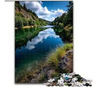 Puzzles for Adults Teens 1000 Pieces Beautiful Mountains And Lakes, Educational Games Home Decoration Suitable for Desktop Decoration (Size 26x38cm)