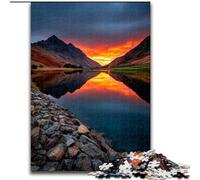 Puzzles for Adults Teens 1000 Pieces Beautiful Mountains And Lakes, for Educational Game Challenge Toy Enhance Memory for Age 14 (Size 26x38cm)