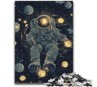 Puzzles for Adults Teens 1000 Pieces Bitcoin Astronaut Challenging To Complete But Fun And Humorous Educational Game for Birthday 26x38cm