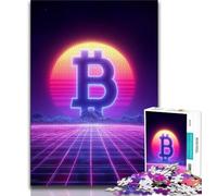 Puzzles for Adults Teens 1000 Pieces Bitcoin Logo 1000 Piece Puzzle,Educational Stress Relief Toy Gifts for Friends And Family 38x26cm