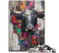 Puzzles for Adults Teens 1000 Pieces Black Gold Bull Stress Reliever Difficult Challenge Is Ideal As Gifts for The Whole Family 50x75cm