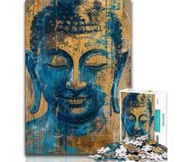 Puzzles for Adults Teens 1000 Pieces Buddha Statues, Educational Family Game,with Fully Interlocking Randomly Shaped Pieces for And 14 Years Old 38x26cm