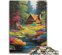 Puzzles for Adults Teens 1000 Pieces Cabin in The Wood Puzzles for Teenagers,Fun Games Wall Decoration Unique Birthday And Xmas Gifts (75x50cm)