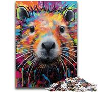 Puzzles for Adults Teens 1000 Pieces Capybara Graffiti Teenager Jigsaw,Challenging Game for Is Ideal As A Gift for The Whole Family (50x75cm)