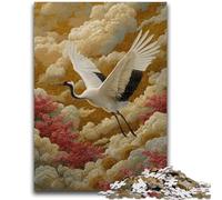 Puzzles for Adults Teens 1000 Pieces Chinese Style Red-crowned Crane Puzzles for Adults,Challenging Game for Is Ideal As A Gift for The Whole Family (75x50cm)