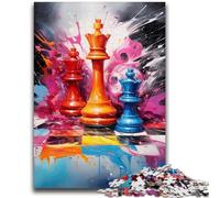 Puzzles for Adults Teens 1000 Pieces Color Chess 1000 Piece Puzzle,Educational Stress Relief Toy Gifts for Friends And Family (50x75cm)